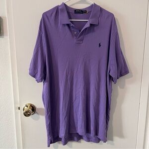Polo Ralph Lauren Men’s Short Sleeve Polo, Classic Fit Soft Cotton, XL, Purple
